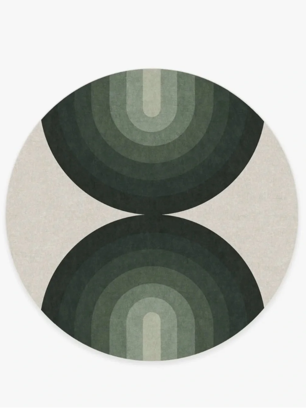 Ruggable Round Sage Green and Cream 8 ft round rug
